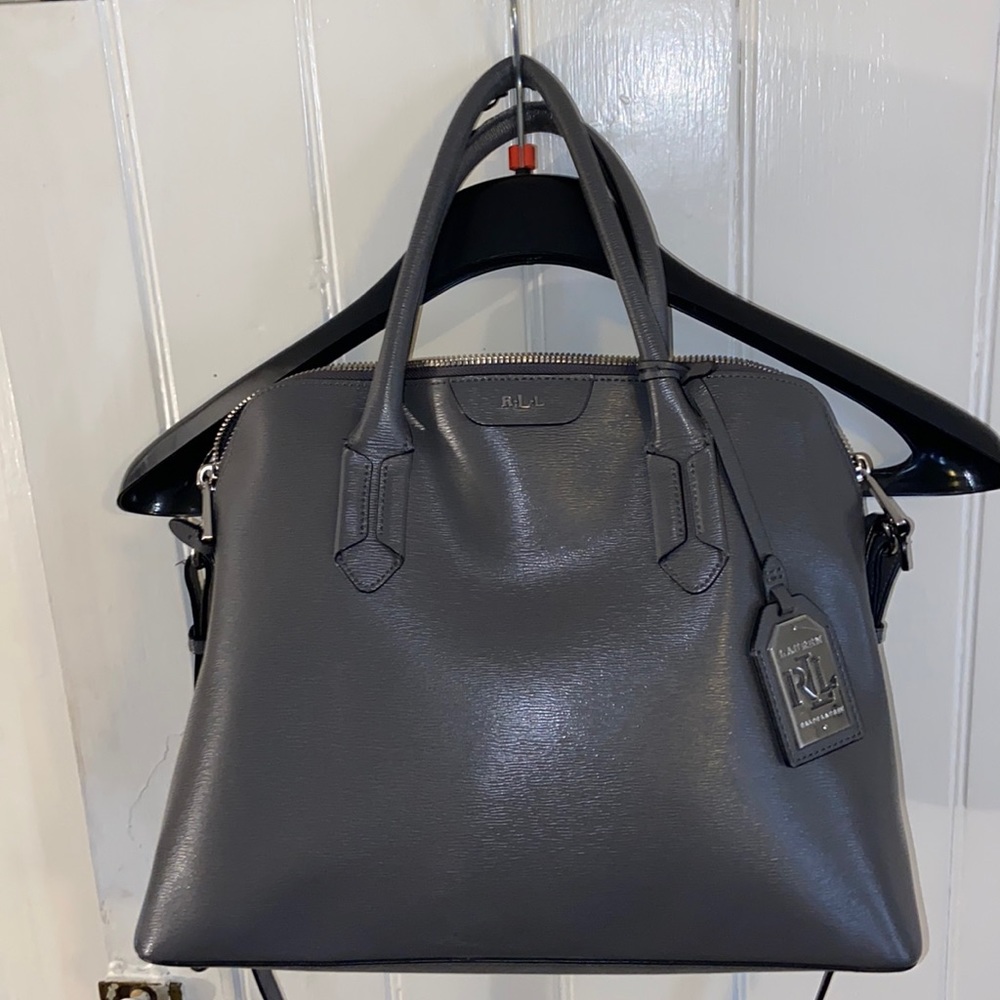 Ralph Lauren Leather Grey Purse